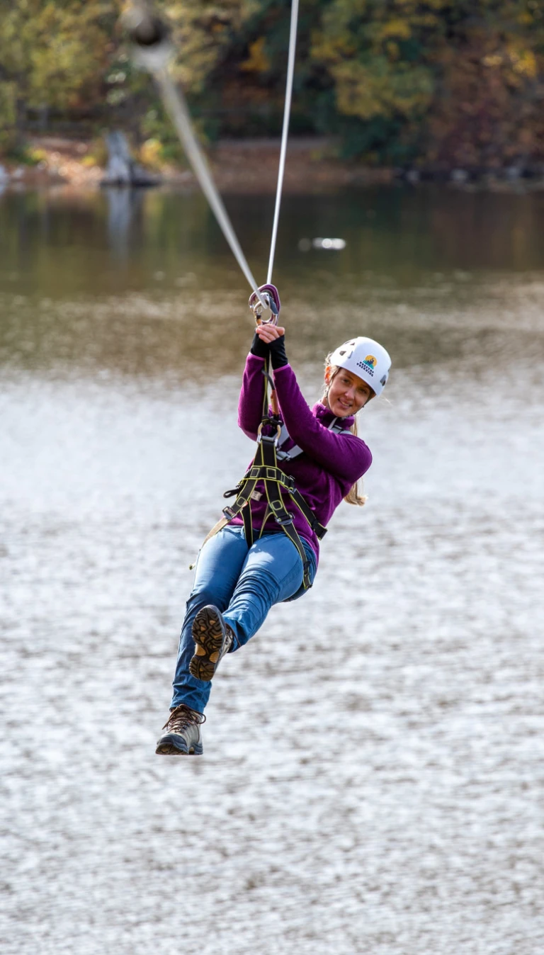 Zipline Over Heart Lake