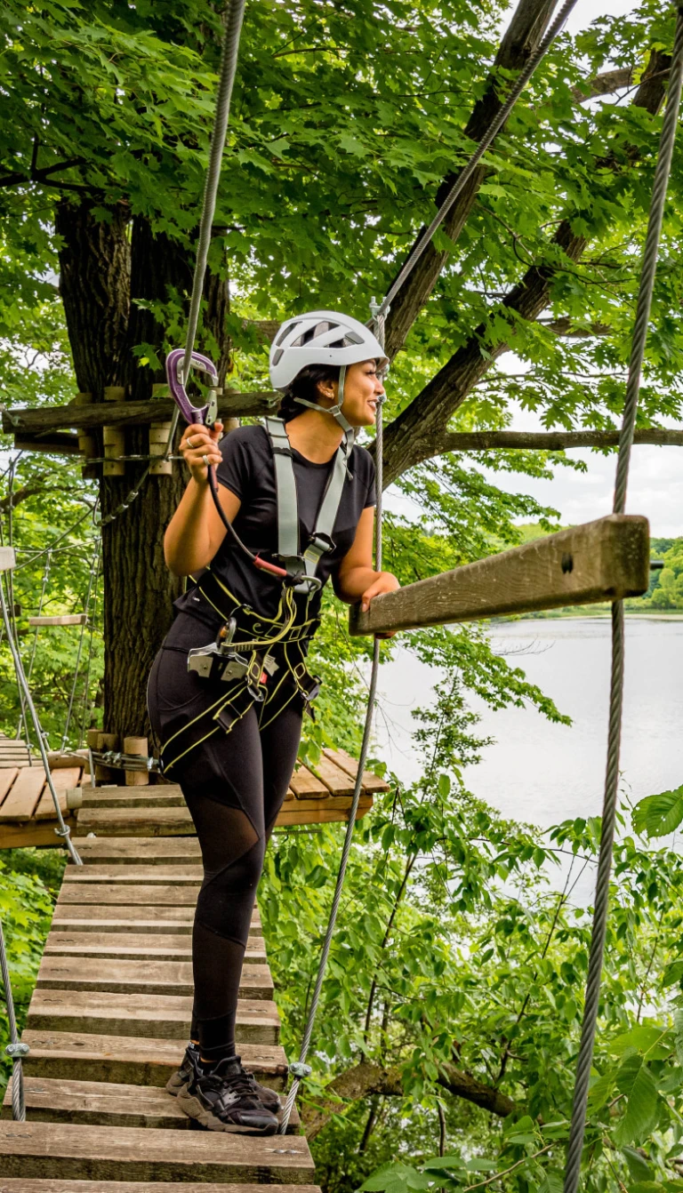 Tour de canopée au bord du lac
